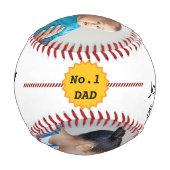 Vater Geschenke von Tochter ästhetisch wie Vater Baseball (Rückseite)