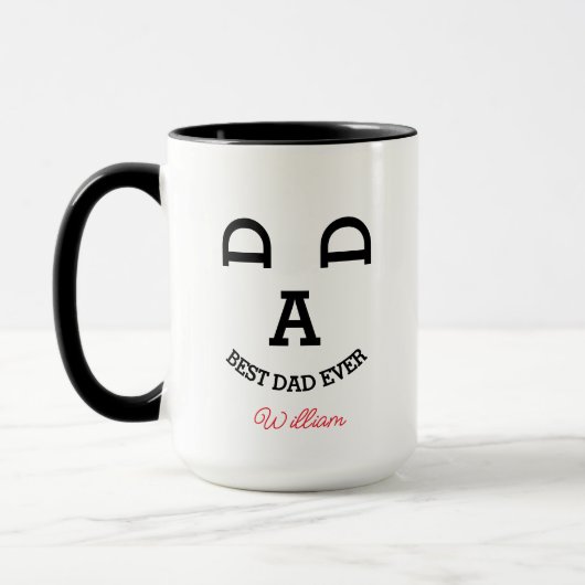 Vater-Gesicht-Kaffeetasse Tasse (Links)