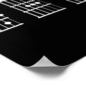 Vater Gift Idee Vathers Day D Chord Gitarre Poster (Ecke)