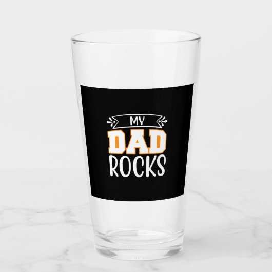 Vater gift meinem Vater Rocks Glas (Vorderseite)