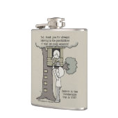 Vater glaubt an Möglichkeiten Flachmann (Links)