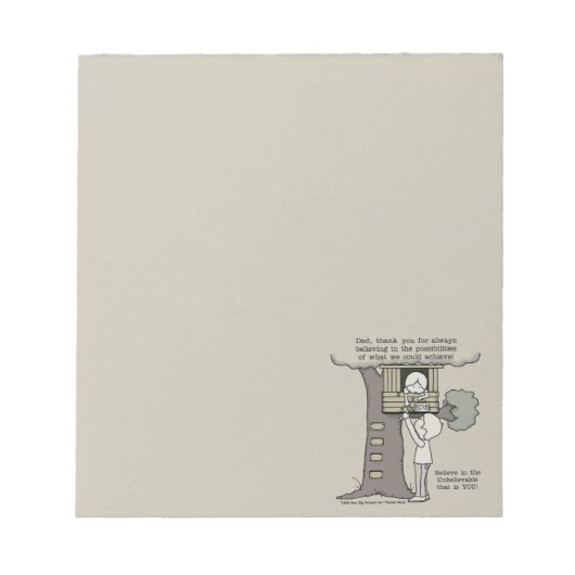 Vater glaubt an Möglichkeiten Notizblock (Vorderseite)