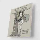 Vater glaubt an Möglichkeiten Quadratische Wanduhr (Winkel)