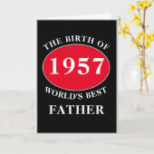 Vater glücklich Geburtstag Monogramm Name Jahr Sch Karte (Gelbe Blume)