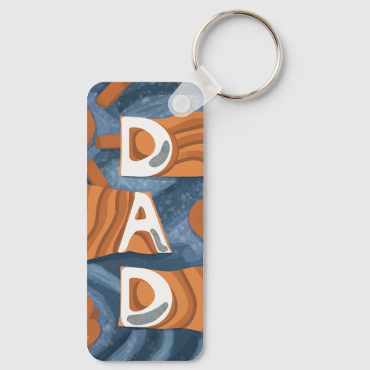 Vater - Glücklicher Tag des Vaters Schlüsselanhänger (Rückseite)