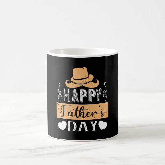 Vater - glücklicher Vater-Tag Kaffeetasse (Mittel)