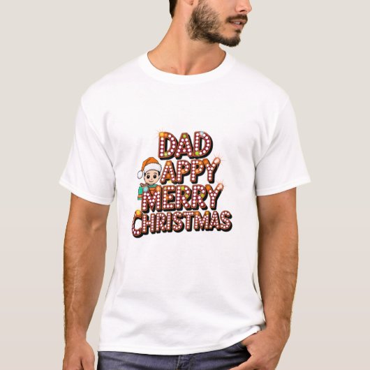 Vater glücklichNeujahr T-Shirt (Vorderseite)