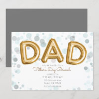 VATER Gold Balloons Vatertag Brunch Modernes Grau