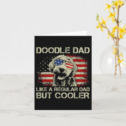 Vater Goldendoodle Regular Vater Aber Cooler Ameri Karte (Gelbe Blume)