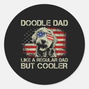 Vater Goldendoodle Regular Vater Aber Cooler Ameri Runder Aufkleber