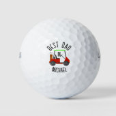 Vater Golf Cart Vatertag Custom Monogram Golfball (Vorderseite)