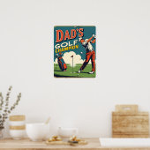 Vater Golf Champion Retro Poster Print (Küche)