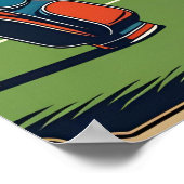 Vater Golf Champion Retro Poster Print (Ecke)