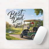 Vater-Golfspieler als Strichmännchen in einem Golf Mousepad (Mit Mouse)