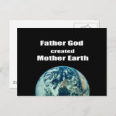 Vater Gott erschuf Mutter Erde Postkarte (Vorne/Hinten)
