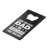 Vater Grandad Geldbeutel Flaschenöffner (Vorderseite Schrägansicht)