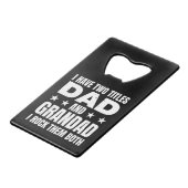 Vater Grandad Geldbeutel Flaschenöffner (Rückseite Schrägansicht)