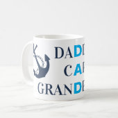 Vater Grandpa Captain Nautical Kaffeetasse (Vorderseite Links)