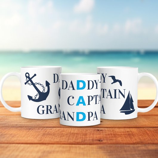 Vater Grandpa Captain Nautical Kaffeetasse