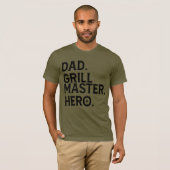 Vater Grill Master Hero - Funny Vater Grilling T-Shirt (Vorne ganz)