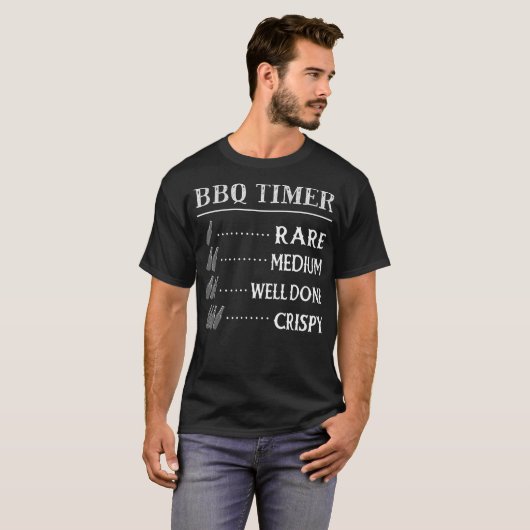 Vater GRILLEN Timer, Funny Beer Drink Rauch Fleisc T-Shirt (Vorne ganz)