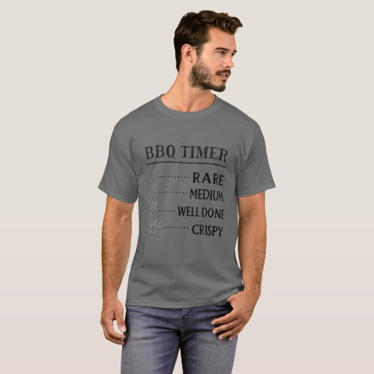 Vater GRILLEN Timer, Funny Beer Drink Rauch Fleisc T-Shirt (Vorne ganz)