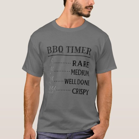 Vater GRILLEN Timer, Funny Beer Drink Rauch Fleisc T-Shirt (Vorderseite)