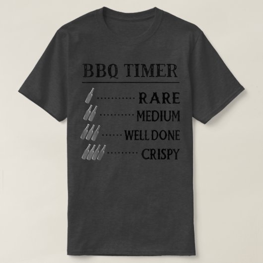 Vater GRILLEN Timer, Funny Beer Drink Rauch Fleisc T-Shirt (Design vorne)
