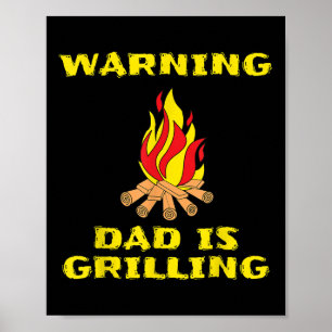 Vater grillt Gift Funny für Vatertag Grillen Gif Poster