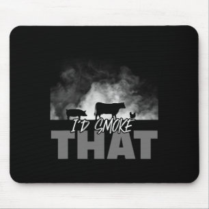 Vater Grillt Grillen Apparel - Ich würde das Kuhfl Mousepad