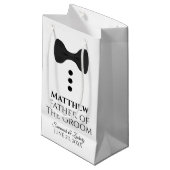 Vater Groom Hochzeitsgeschenk Tasche Schwarze Kraw Kleine Geschenktüte (Vorderseite Schrägansicht)