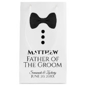 Vater Groom Hochzeitsgeschenk Tasche Schwarze Kraw Kleine Geschenktüte (Vorderseite)
