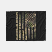 Vater Großer Großer Großer Großer Camouflage Fahne Fleecedecke (Vorderseite (Horizontal))