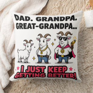 Vater Großgroßgroßgroßvater Evolution Geschenk Kissen