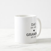 Vater Großvater Schwangerschaft Ankündigung Kinder Kaffeetasse (VorderseiteRechts)