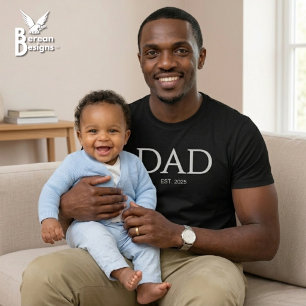 Vater gründete Classic Caps Schwarz T-Shirt