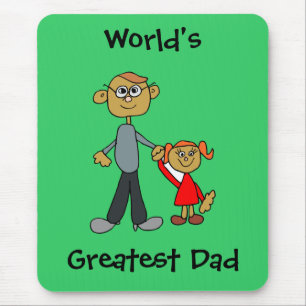 Vater hält die Hand seiner Tochter, Weltbester Vat Mousepad