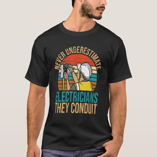 Vater Handyman Electricians Conduit Electrical T-Shirt (Vorderseite)