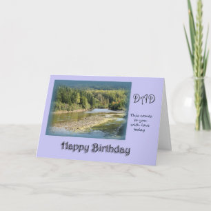 Vater Happy Birthday - Lachsfischerei Karte