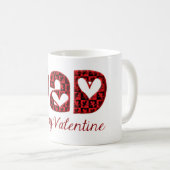 Vater Happy Valentine Niedliche Kupiden Typografie Kaffeetasse (VorderseiteRechts)