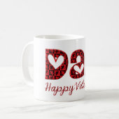 Vater Happy Valentine Niedliche Kupiden Typografie Kaffeetasse (Vorderseite Links)