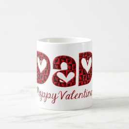Vater Happy Valentine Niedliche Kupiden Typografie Kaffeetasse