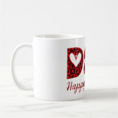 Vater Happy Valentine Niedliche Kupiden Typografie Kaffeetasse (Links)