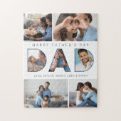 Vater Happy Vatertag FotoCollage Puzzle (Vertikal)