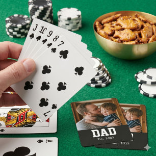 Vater hat benutzerdefinierte moderne fette Schrift Spielkarten