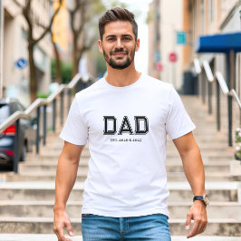 Vater hat einfache moderne Typografie Weiß eingeri T-Shirt