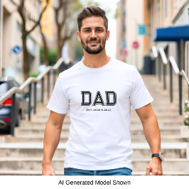 Vater hat einfache moderne Typografie Weiß eingeri T-Shirt