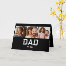 Vater hat elegante 3 Foto-Geschenke Schwarz einger