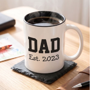 Vater hat fette schwarze Schrift Schwarz Zweifarbige Tasse
