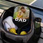 Vater hat lustiges, fettes Foto gegründet Pickleball Schläger